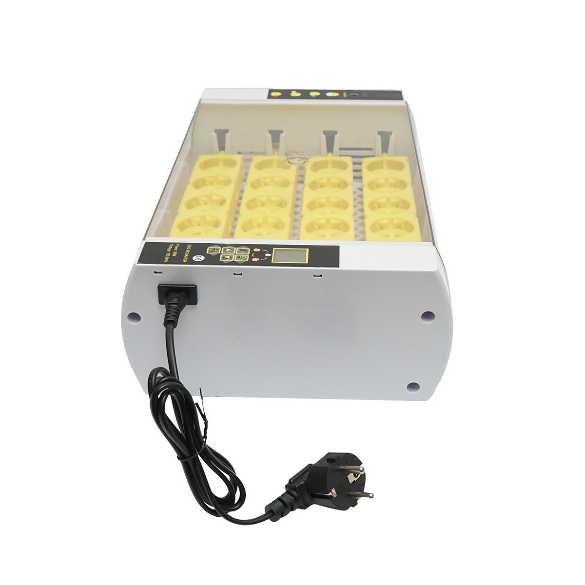 Incubator automat 24 oua 60W, 220V, rotire automata, control temperatura, umiditate, afisaj electronic, tava iluminata LED